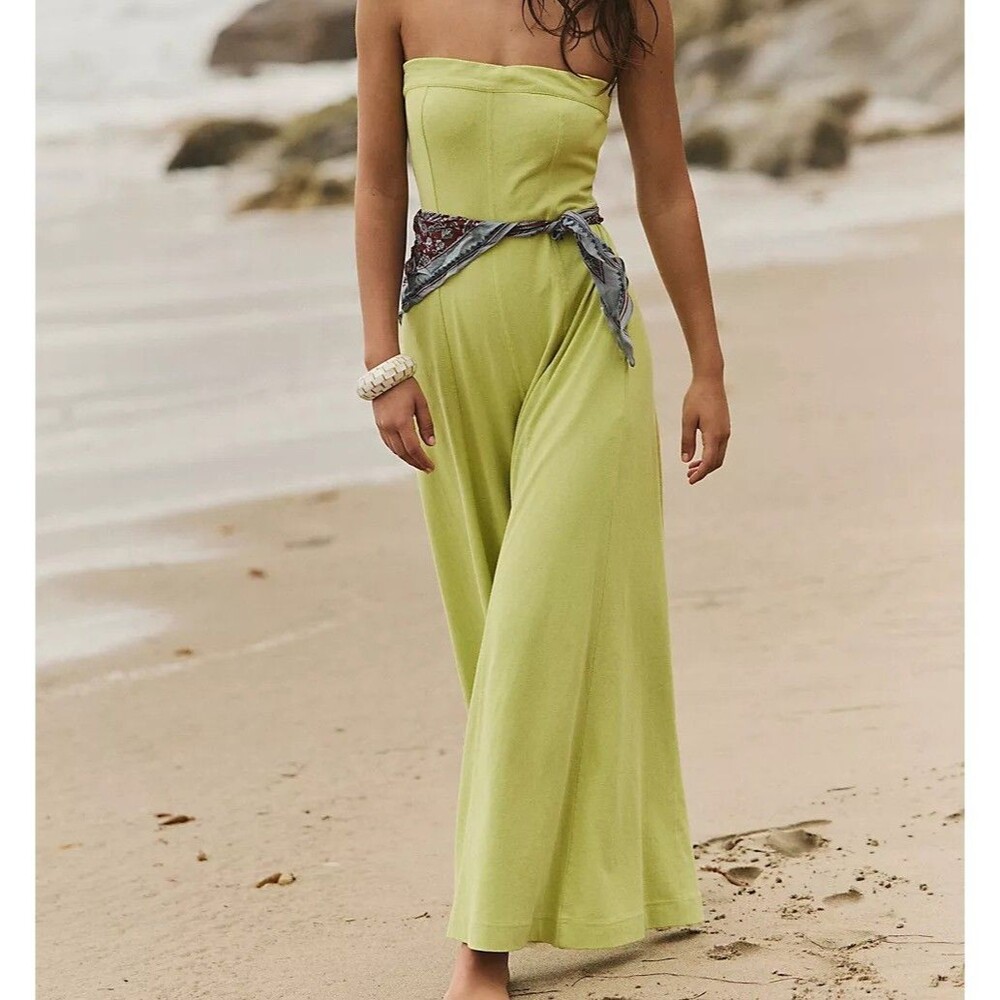 Free People Free-Est Kamora One-Piece Tube Jumpsuit Dress Solid Beach S 287055